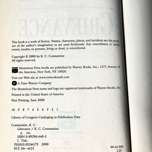 Grievance - Book by K. C. Constantine - Picture 5 of 8